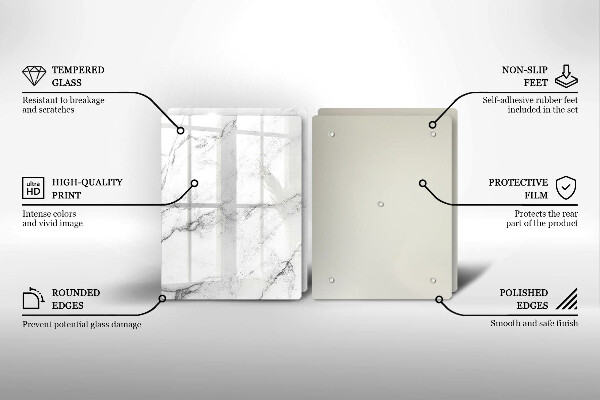 De vidrio templado Textura de mármol elegante