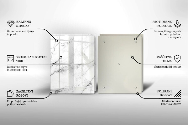 De vidrio templado Textura de mármol elegante