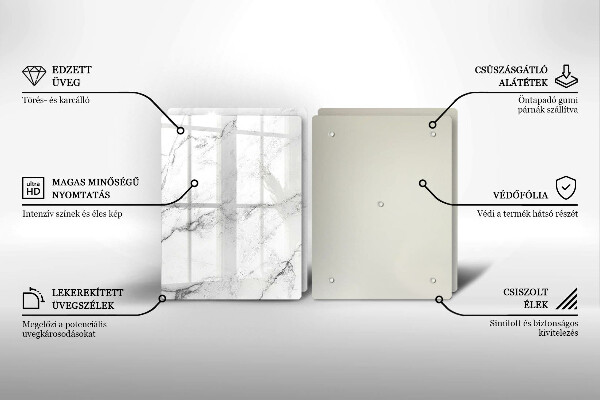 De vidrio templado Textura de mármol elegante