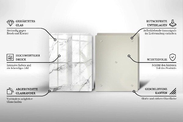 De vidrio templado Textura de mármol elegante