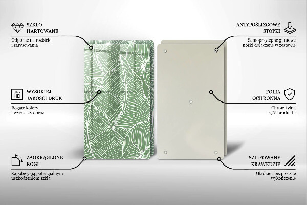 De vidrio templado Hojas lineales