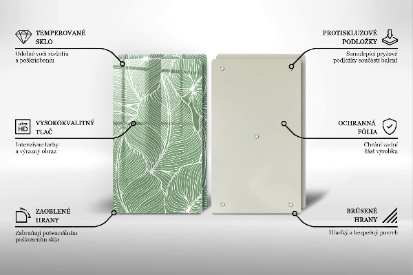 De vidrio templado Hojas lineales