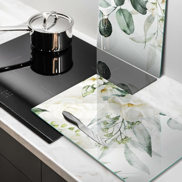 De vidrio templado Flores de acuarela