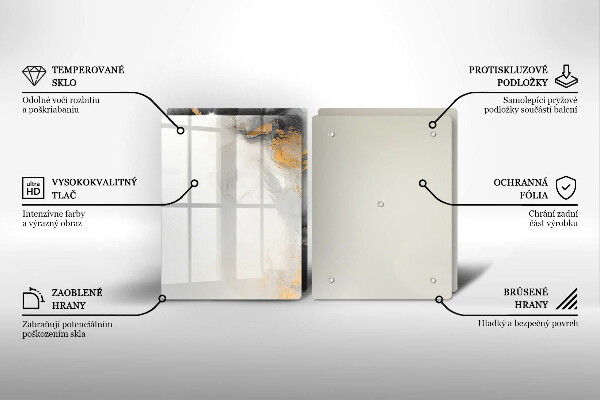 De vidrio templado Abstracción con oro