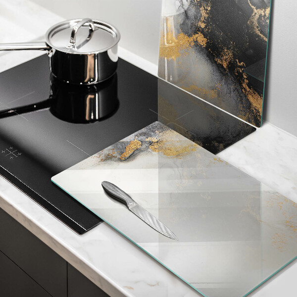 De vidrio templado Abstracción con oro