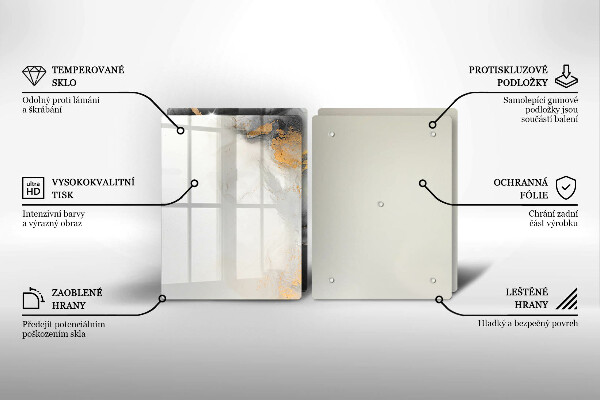 De vidrio templado Abstracción con oro