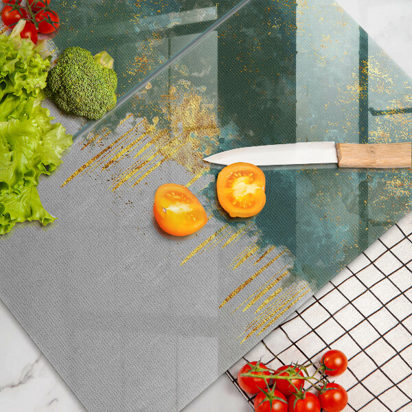 De vidrio templado Abstracción con oro