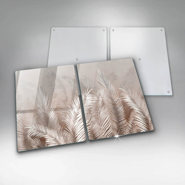 De vidrio templado Hojas de vegetación boho