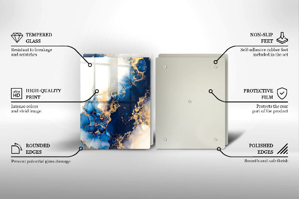 De vidrio templado Abstracción con azul