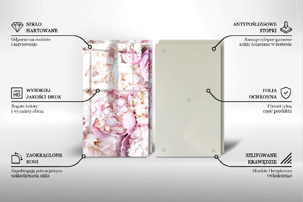 De vidrio templado Ramo de peonías