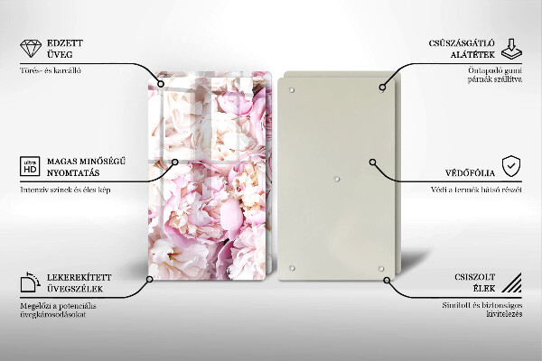 De vidrio templado Ramo de peonías