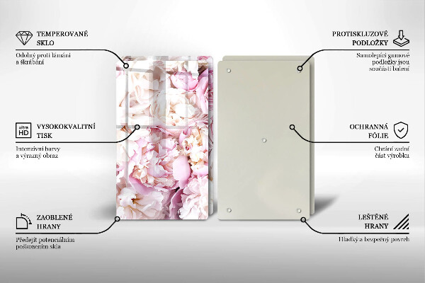 De vidrio templado Ramo de peonías