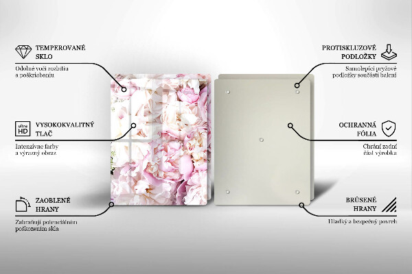De vidrio templado Ramo de peonías