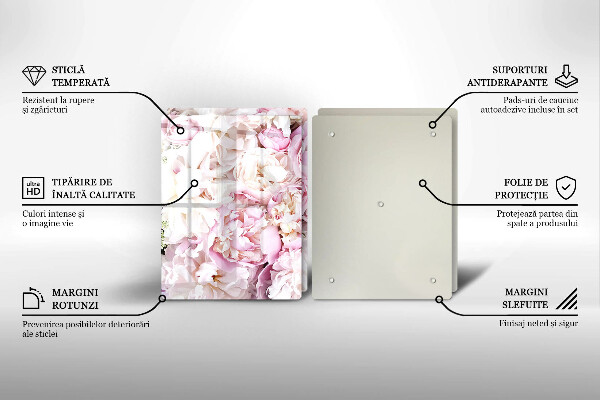 De vidrio templado Ramo de peonías