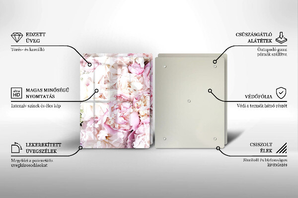 De vidrio templado Ramo de peonías