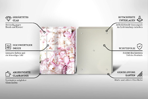 De vidrio templado Ramo de peonías