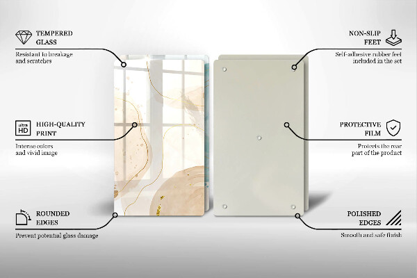 De vidrio templado Formas bohemias brillantes