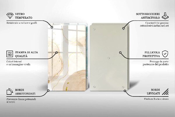 De vidrio templado Formas bohemias brillantes