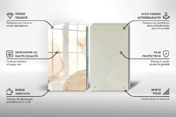 De vidrio templado Formas bohemias brillantes