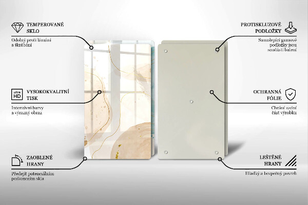 De vidrio templado Formas bohemias brillantes