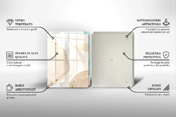 De vidrio templado Formas bohemias brillantes