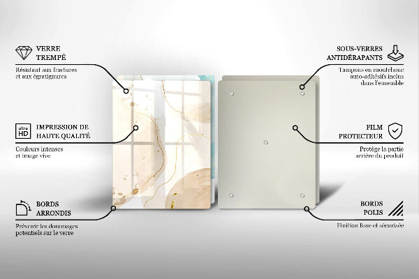 De vidrio templado Formas bohemias brillantes