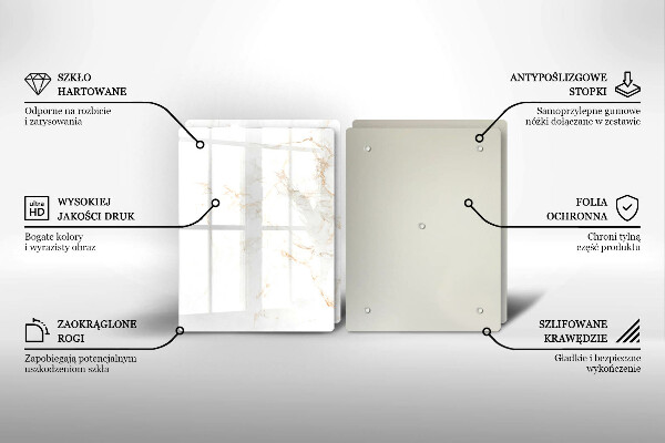 De vidrio templado Piedra de mármol elegante