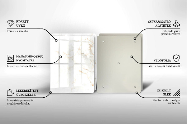 De vidrio templado Piedra de mármol elegante