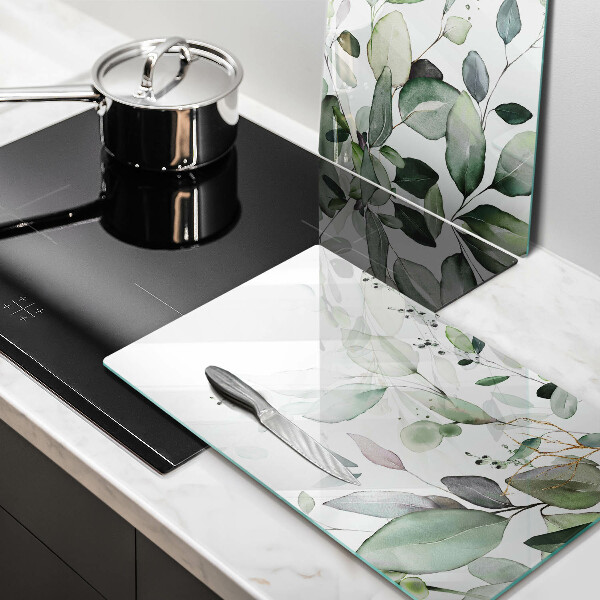 De vidrio templado Plantas de acuarela