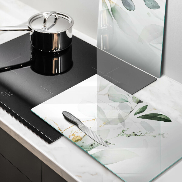 De vidrio templado Hojas de acuarela