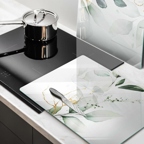 De vidrio templado Hojas de acuarela