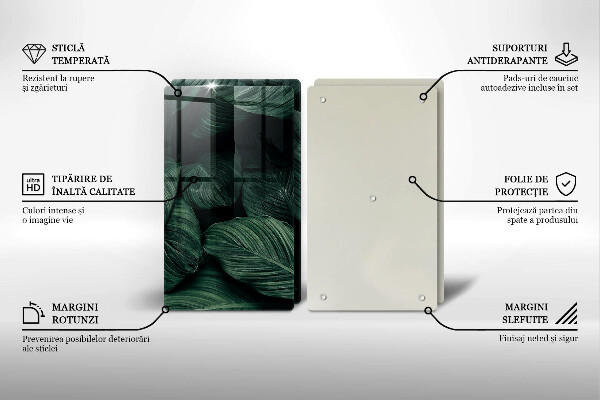 De vidrio templado Hojas oscuras