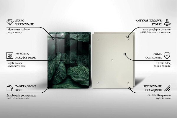 De vidrio templado Hojas oscuras