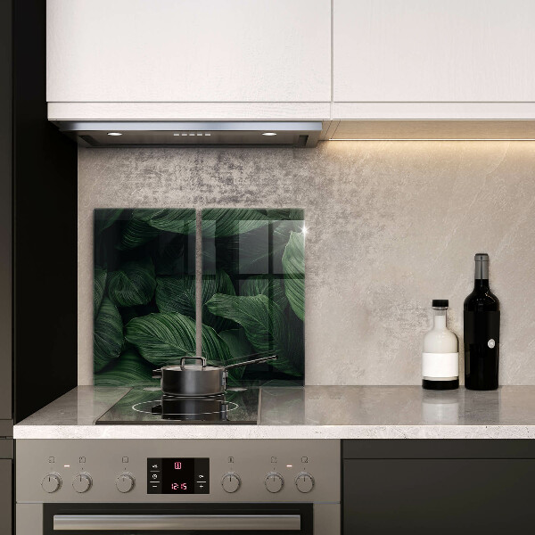 De vidrio templado Hojas oscuras