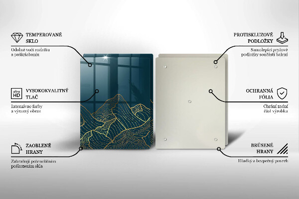 De vidrio templado Montañas abstractas