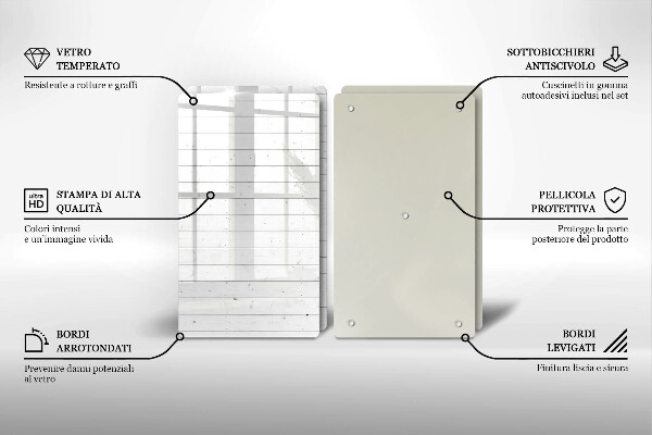 De vidrio templado Tableros brillantes modernos