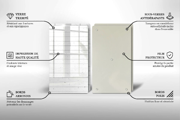 De vidrio templado Tableros brillantes modernos