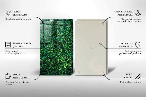 De vidrio templado Planta con hojas pequeñas