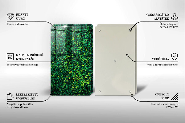 De vidrio templado Planta con hojas pequeñas