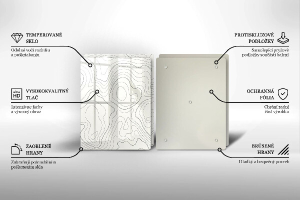 De vidrio templado Diseño de arte lineal