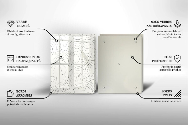 De vidrio templado Diseño de arte lineal