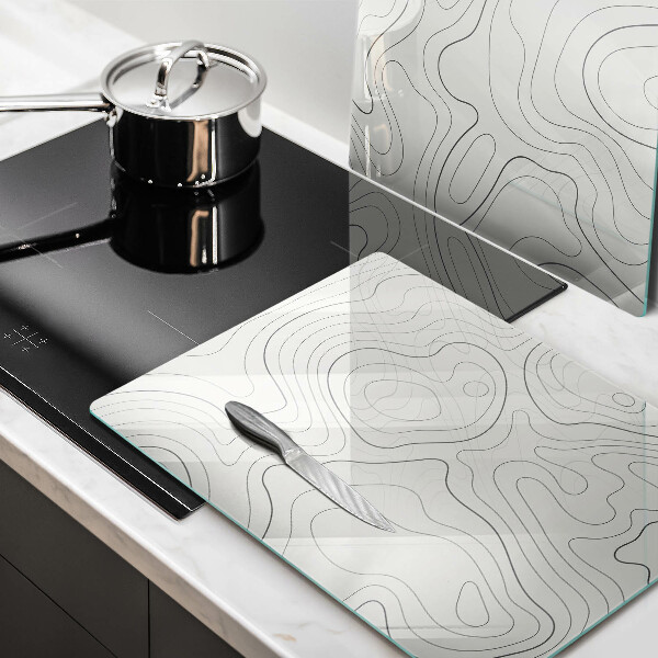 De vidrio templado Diseño de arte lineal