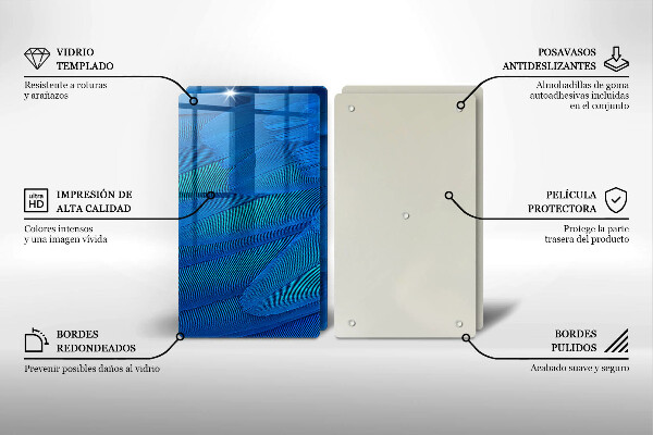 De vidrio templado Plumas de ave