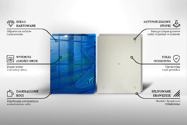 De vidrio templado Plumas de ave