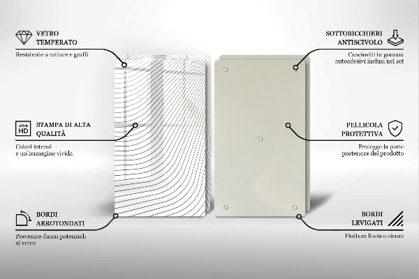 De vidrio templado Patrón de líneas modernas