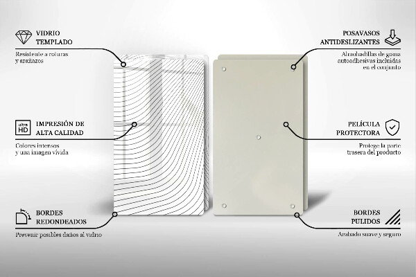 De vidrio templado Patrón de líneas modernas