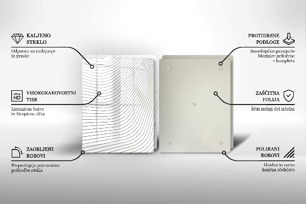 De vidrio templado Patrón de líneas modernas