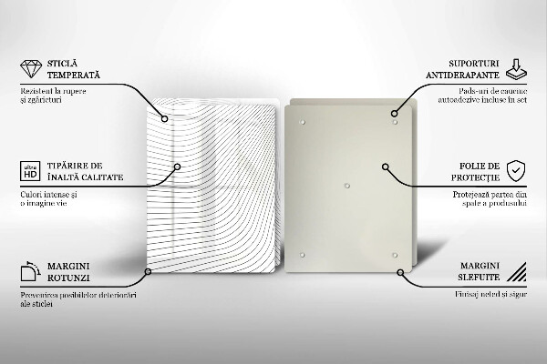 De vidrio templado Patrón de líneas modernas