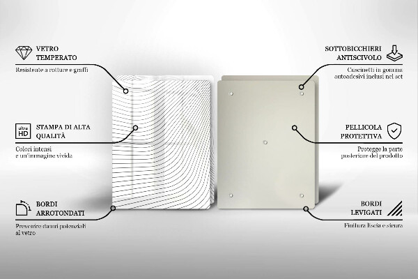 De vidrio templado Patrón de líneas modernas