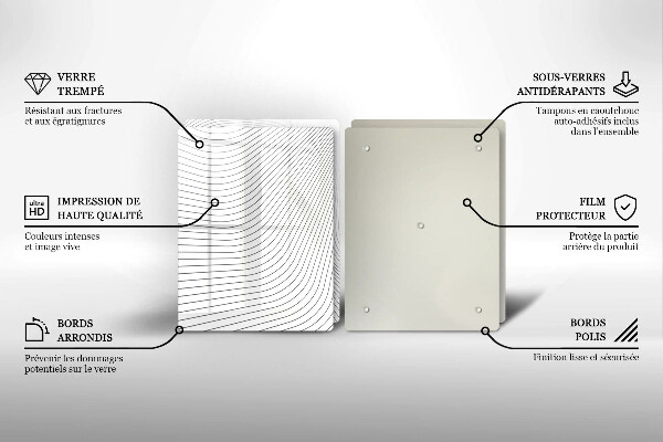 De vidrio templado Patrón de líneas modernas